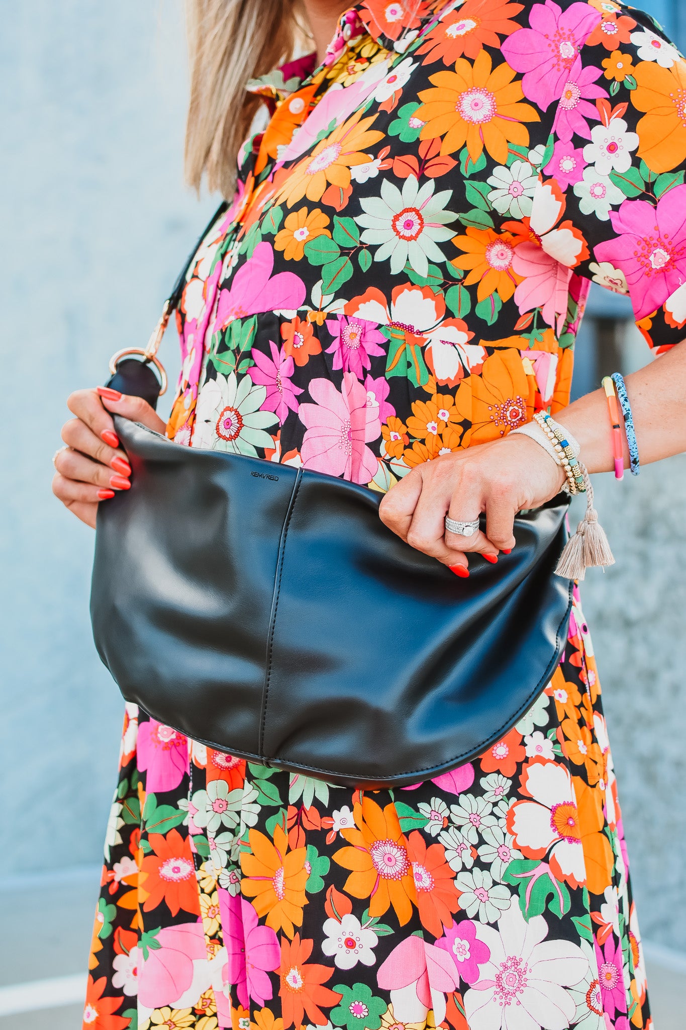 Metallic Market Bum Bag in Black