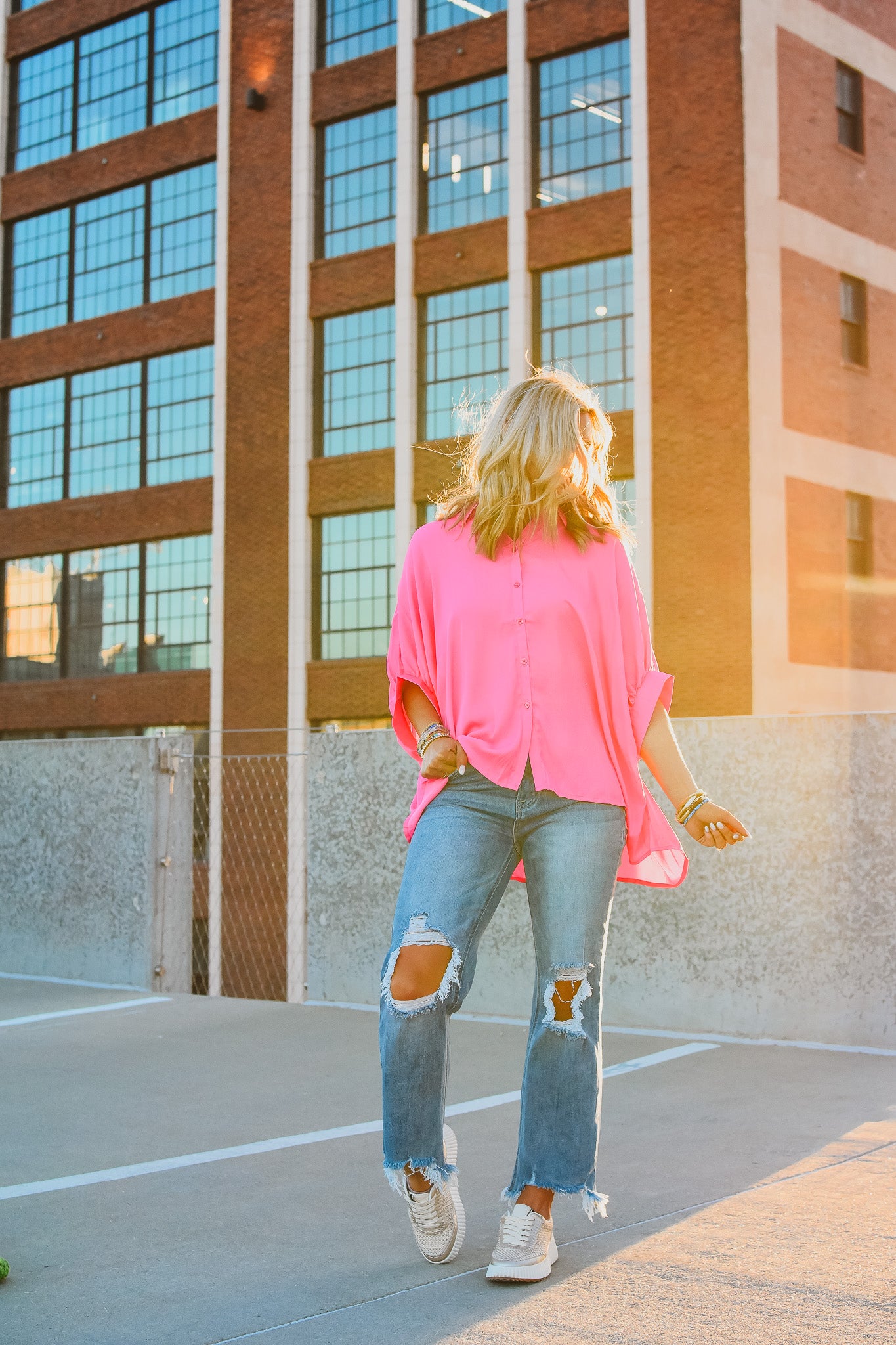 Denny Top in Hot Pink