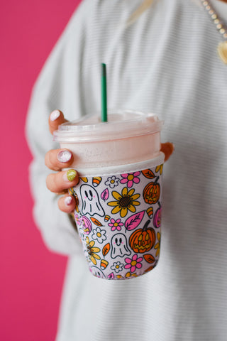 Coffee Sleeve - Pumpkin Bows