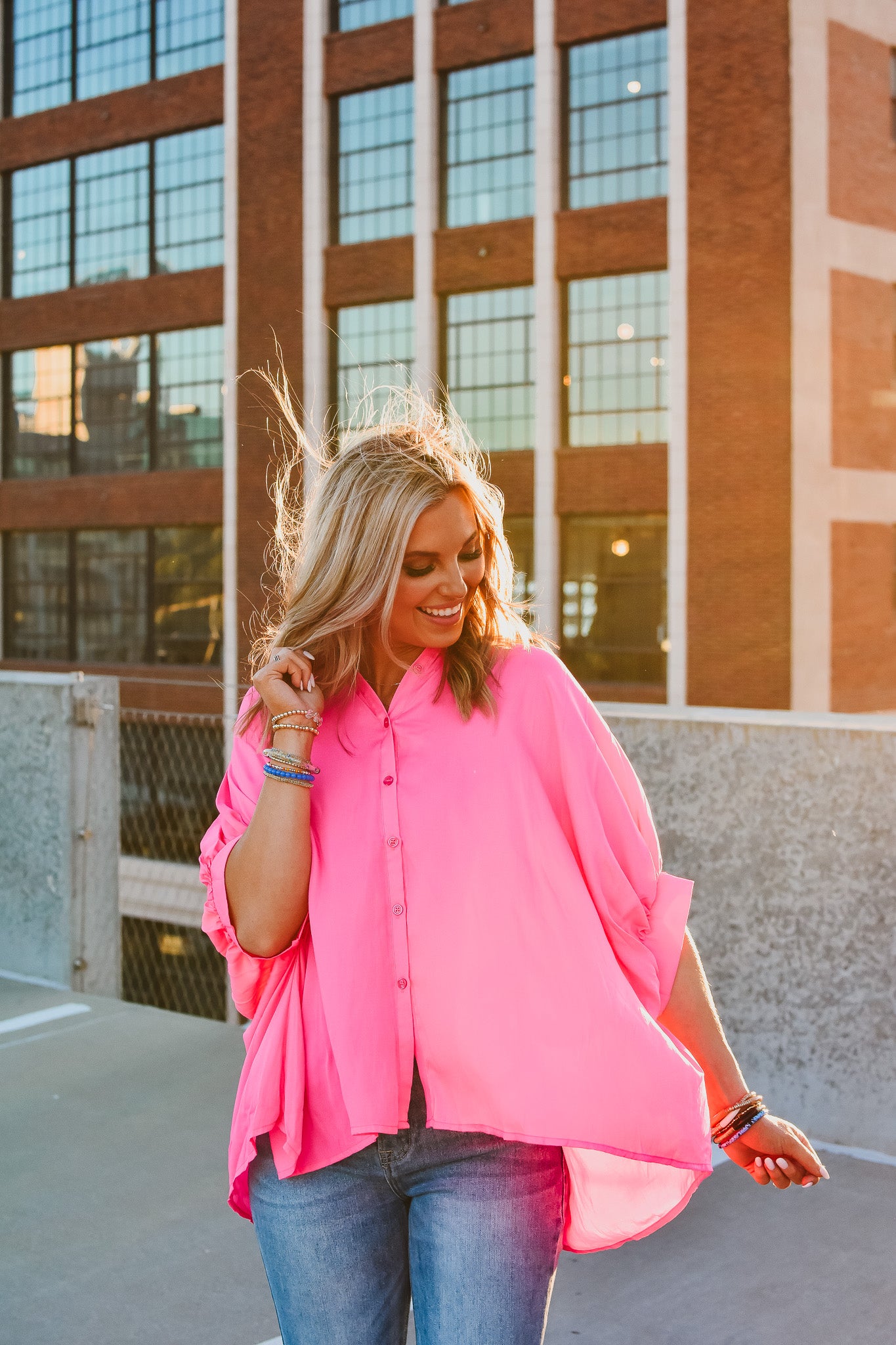 Denny Top in Hot Pink