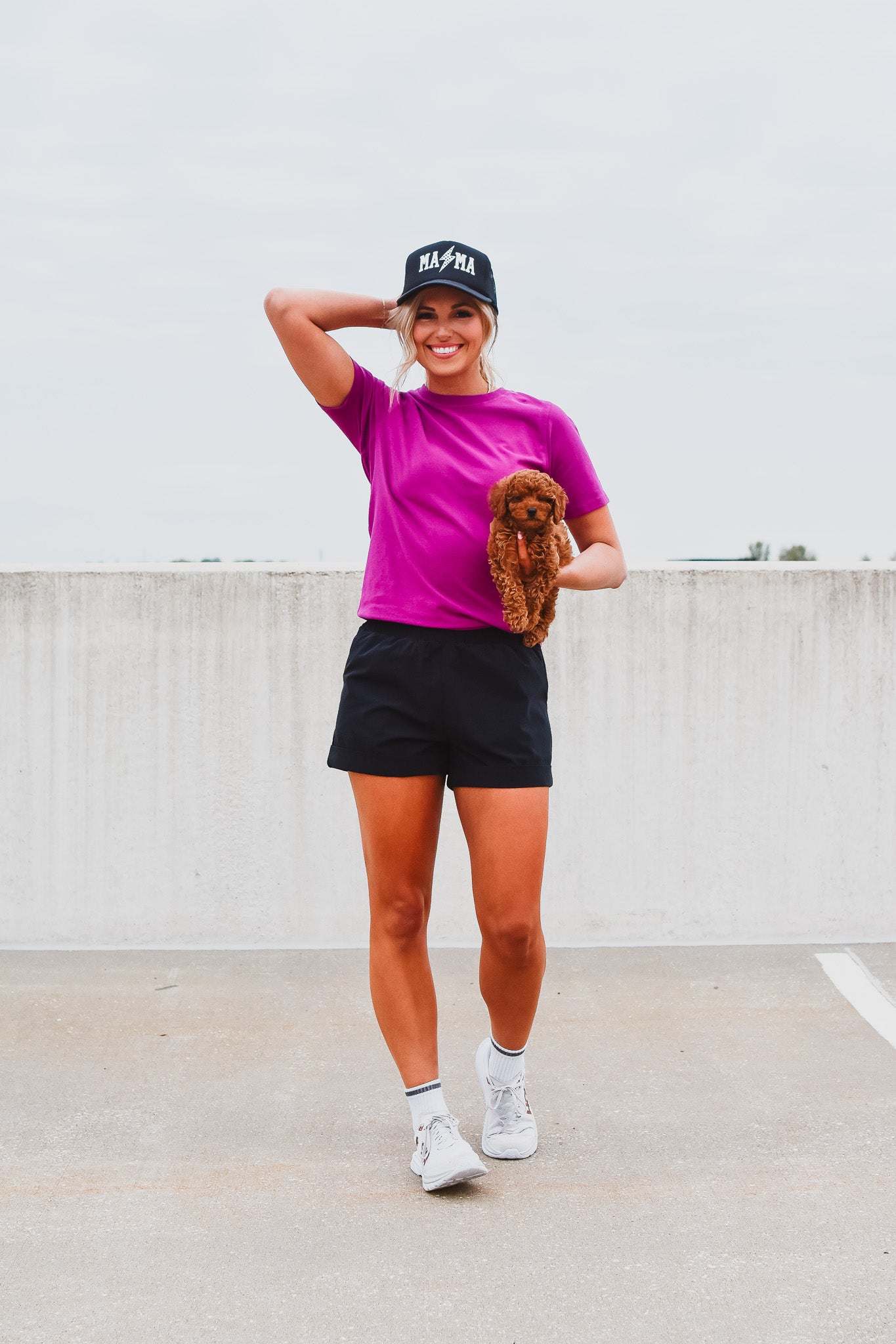 Kate Classic Boxy Fit Tee in Purple