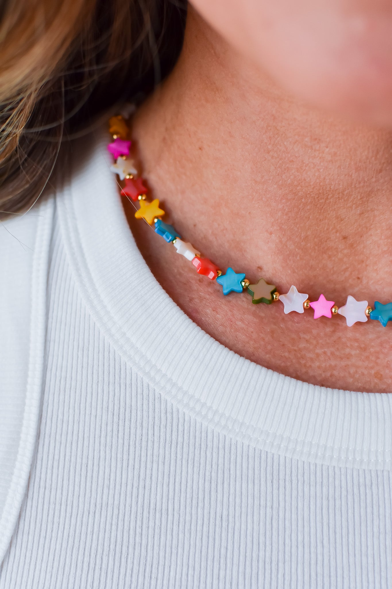 Happy Stars Colorful Beaded Necklace