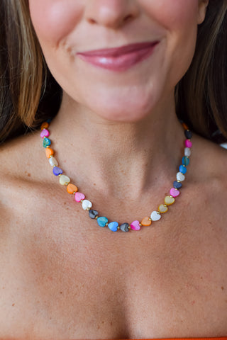 Happy Hearts Beaded Necklace - RESTOCK