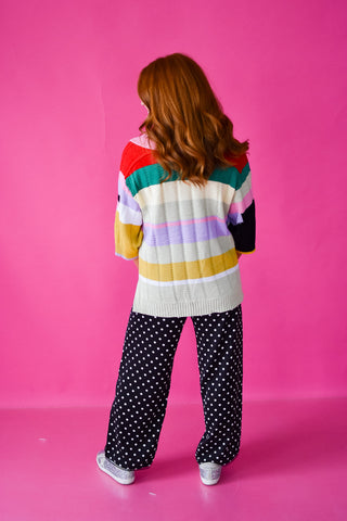 Kelsie Multi Colored Stripe Sweater