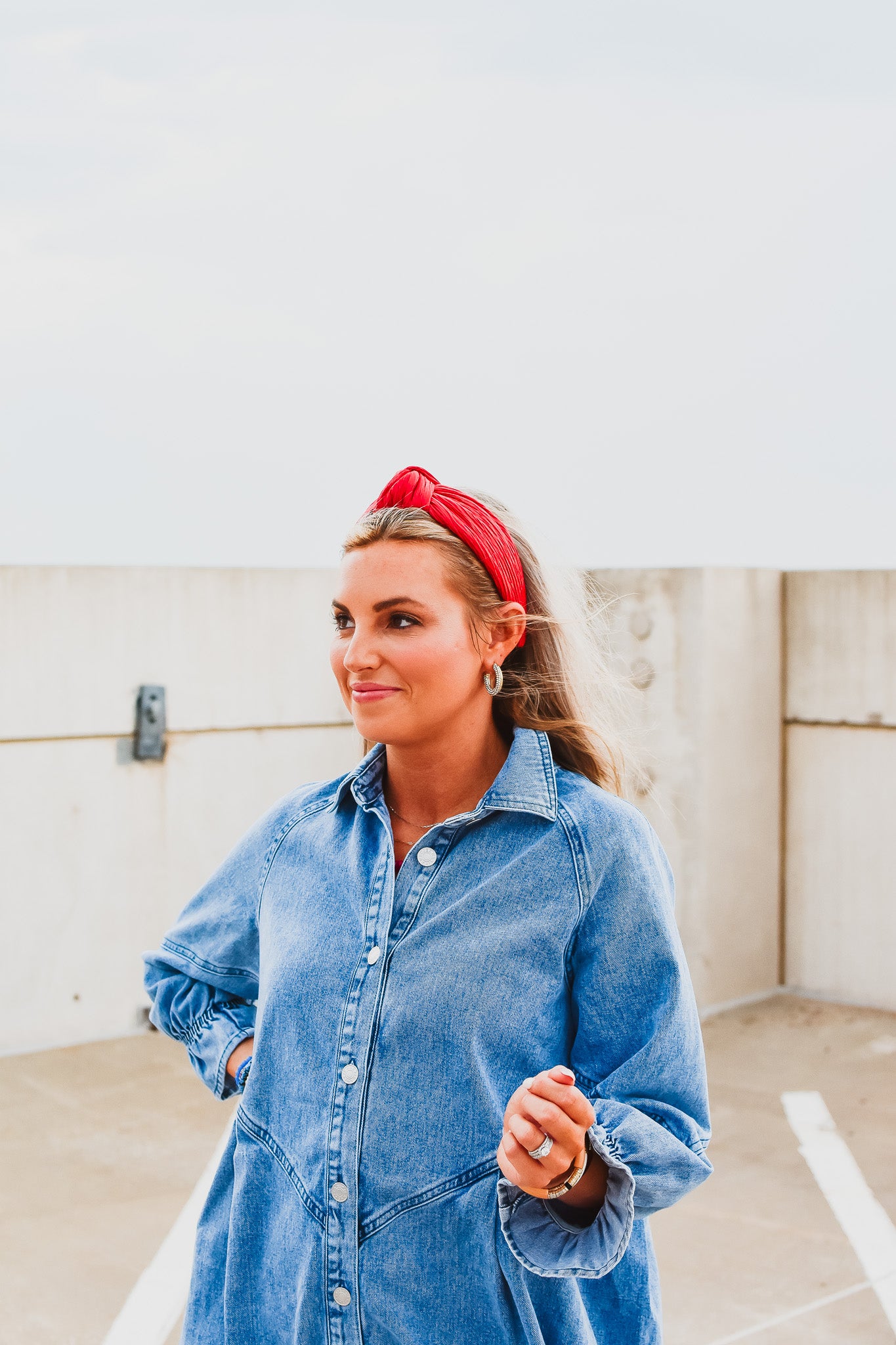 Red Muslin Headband