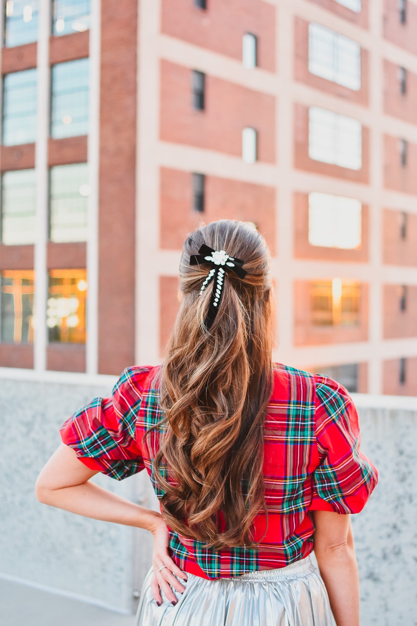 Velvet Bow Clip in Black - RESTOCK