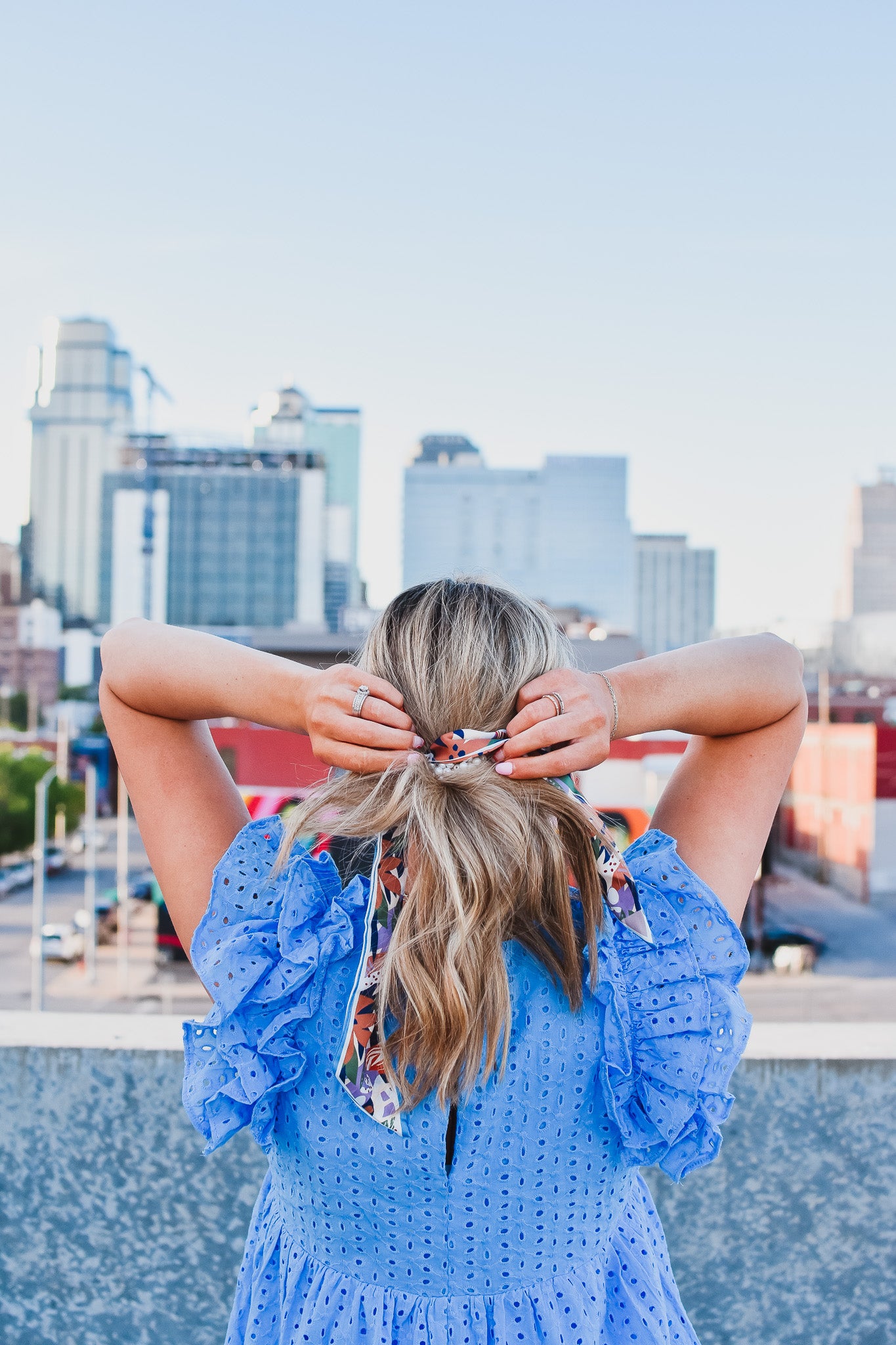 Scarf hair tie