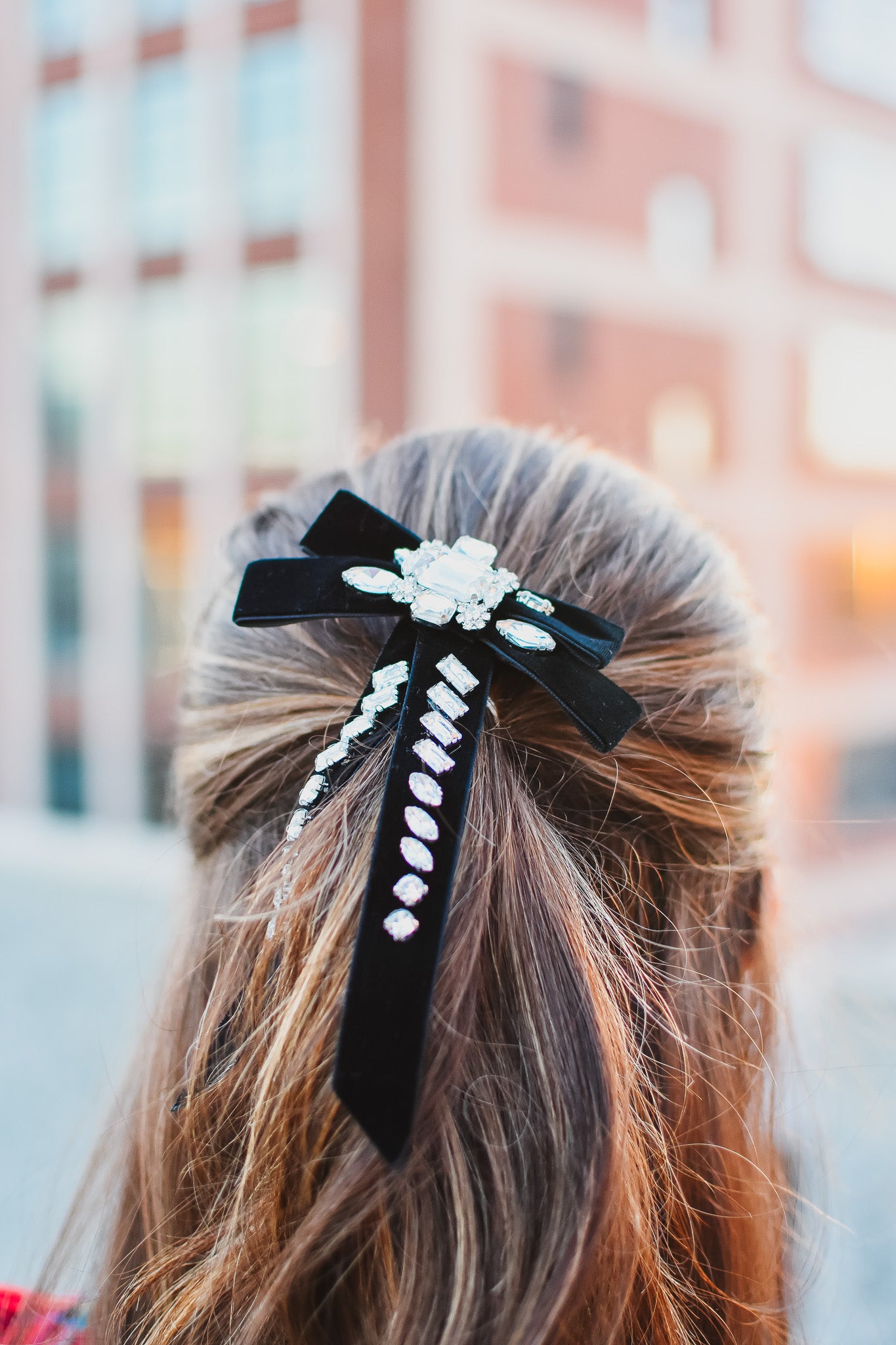Velvet Bow Clip in Black - RESTOCK