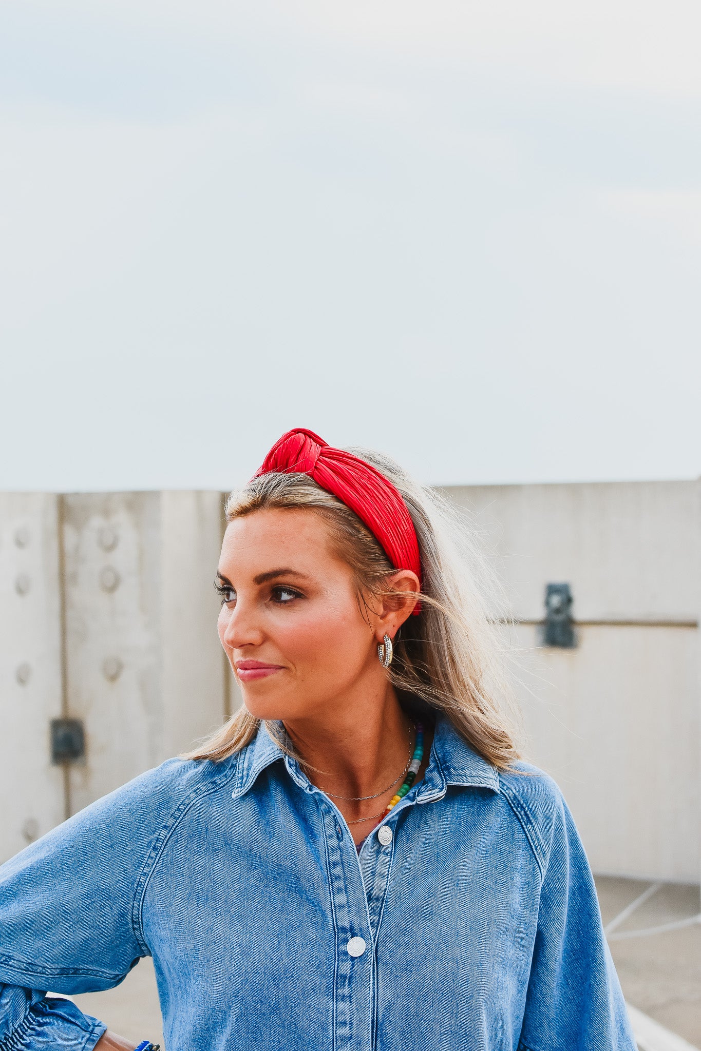 Red Muslin Headband