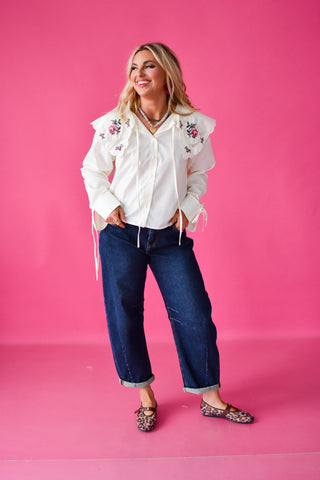 Montgomery Cross Stitch Collar Top