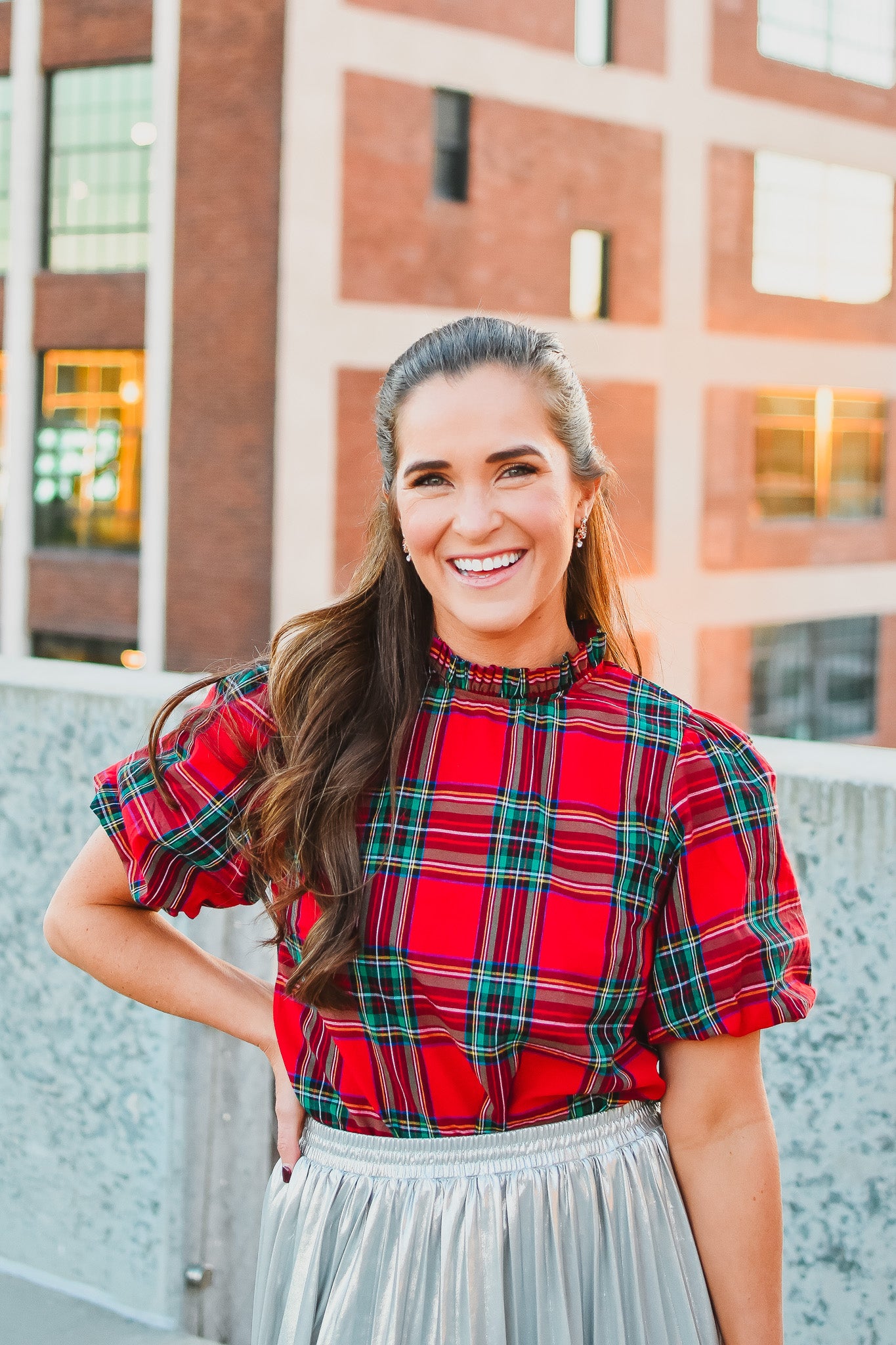 Scottie Plaid Top