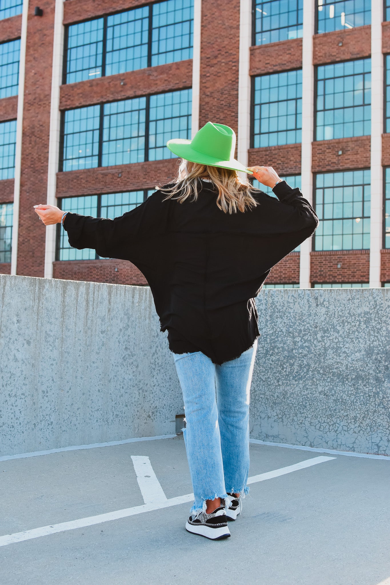 Delilah Button Down Shirt in Black