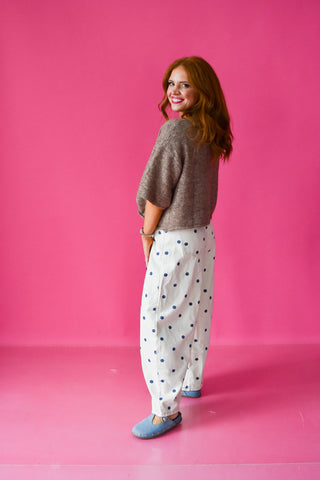 Gemma Polka Dot Barrel Jeans