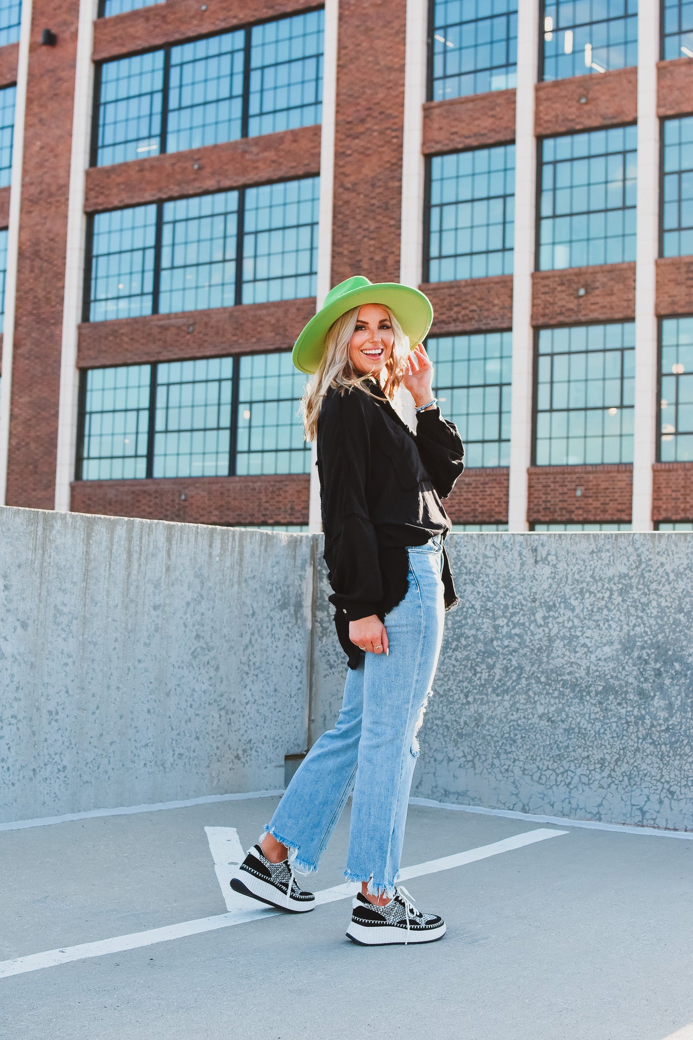 Delilah Button Down Shirt in Black