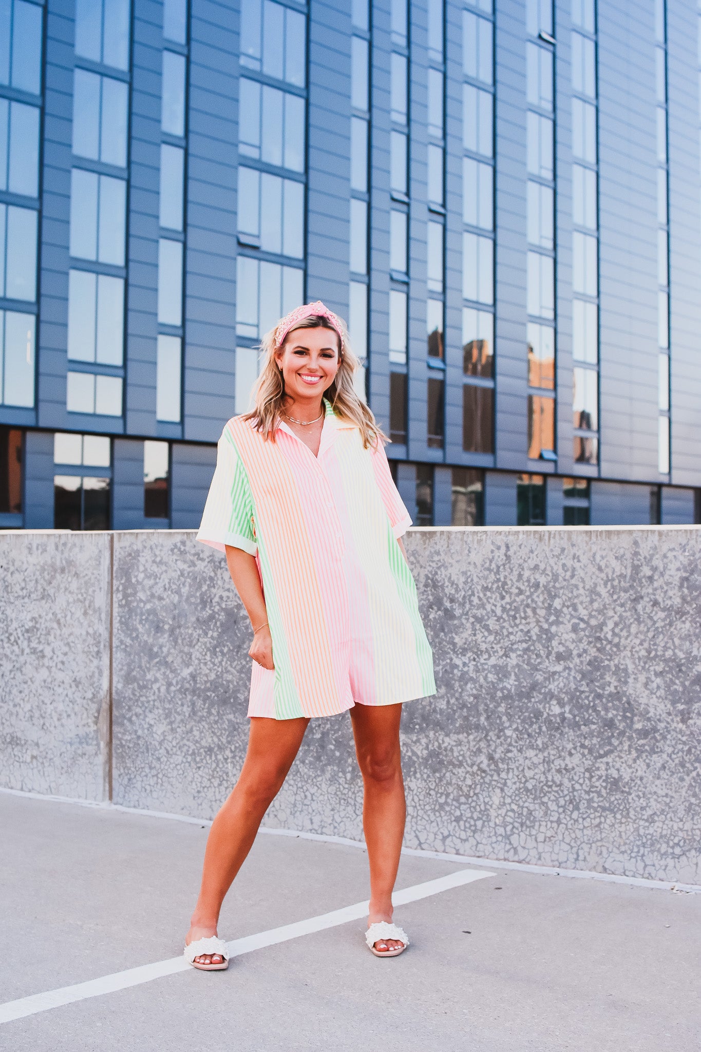 Crystal Striped Romper