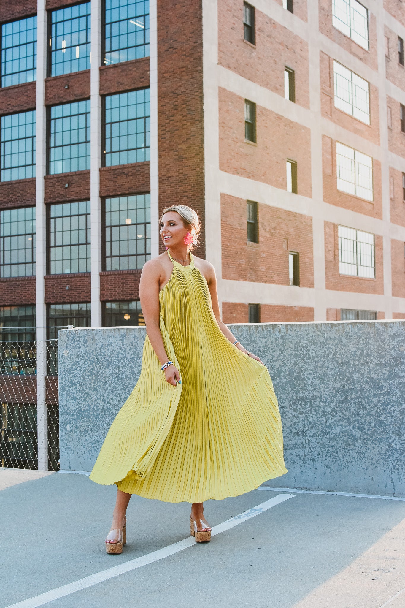 Serena Pleated Maxi Dress