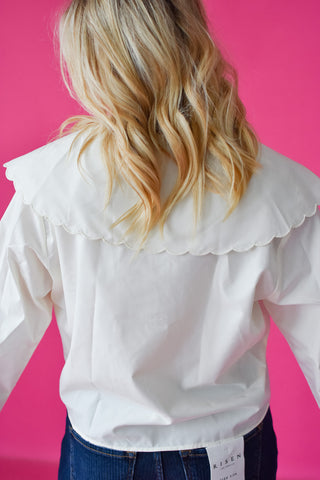 Montgomery Cross Stitch Collar Top