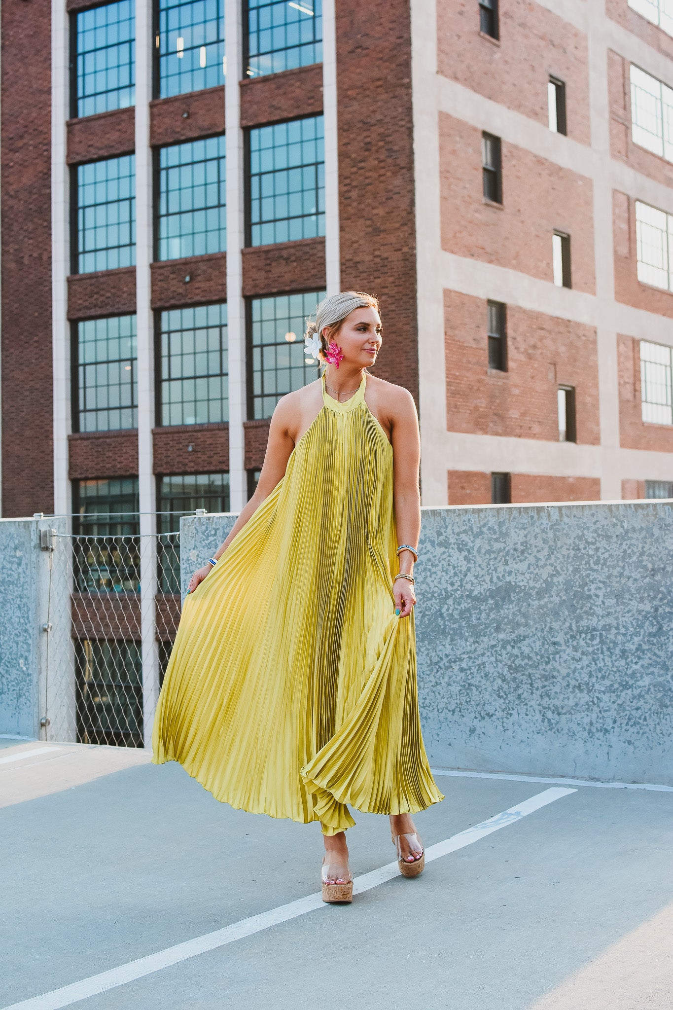 Serena Pleated Maxi Dress