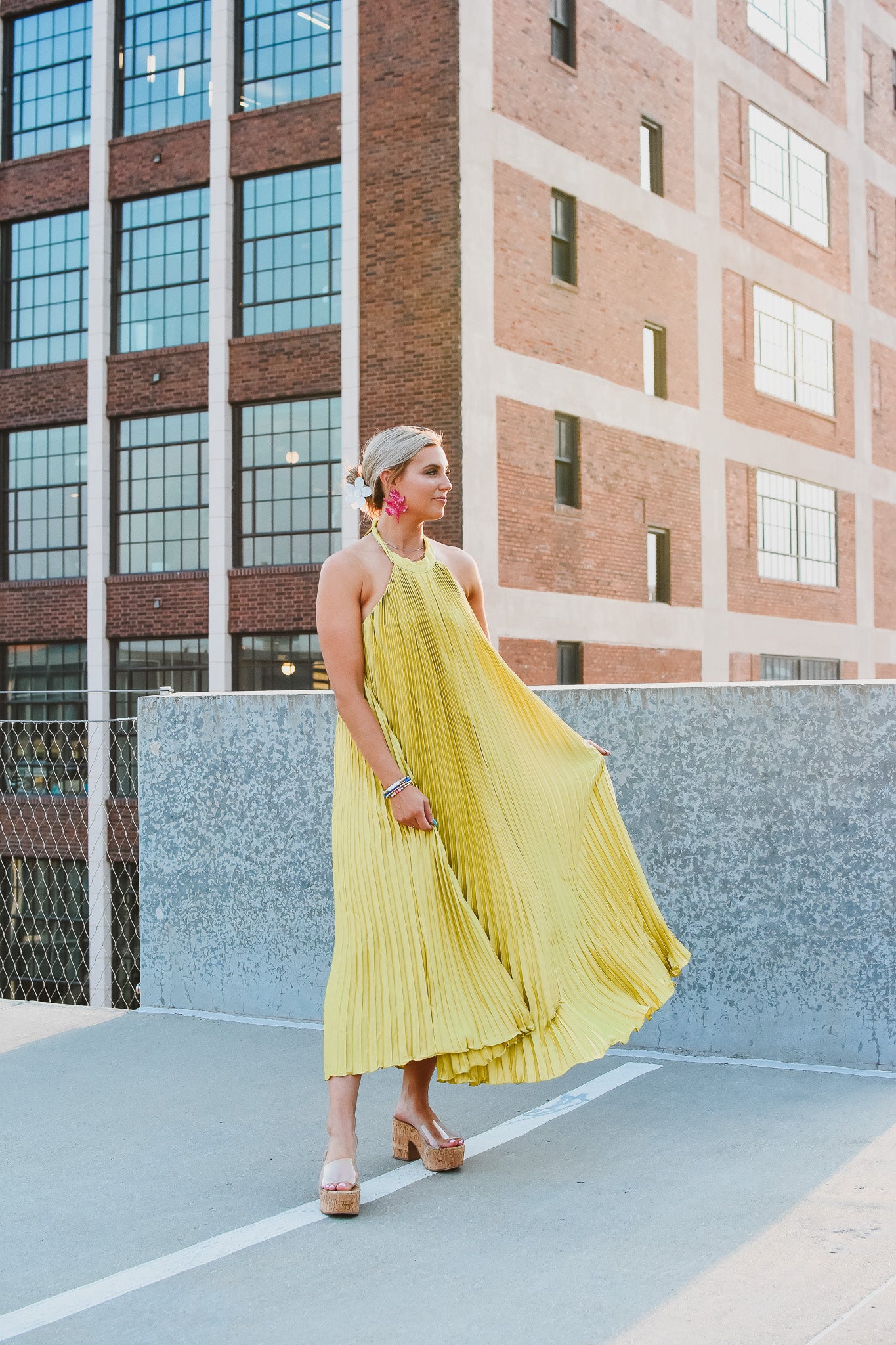 Serena Pleated Maxi Dress