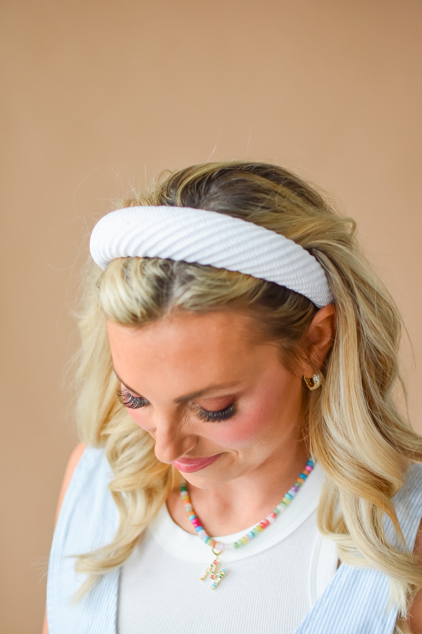 Layla White Rattan Headband