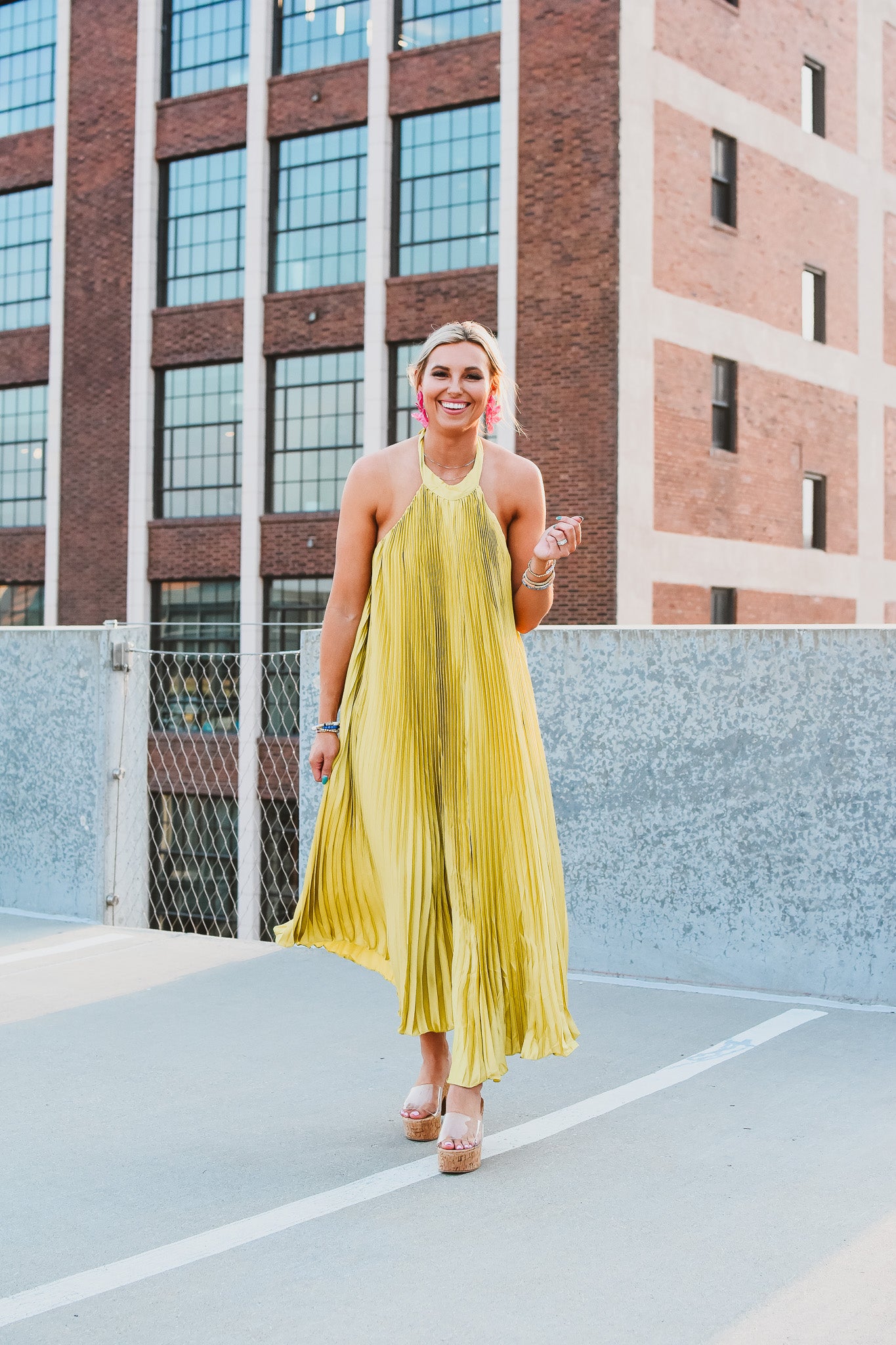 Serena Pleated Maxi Dress