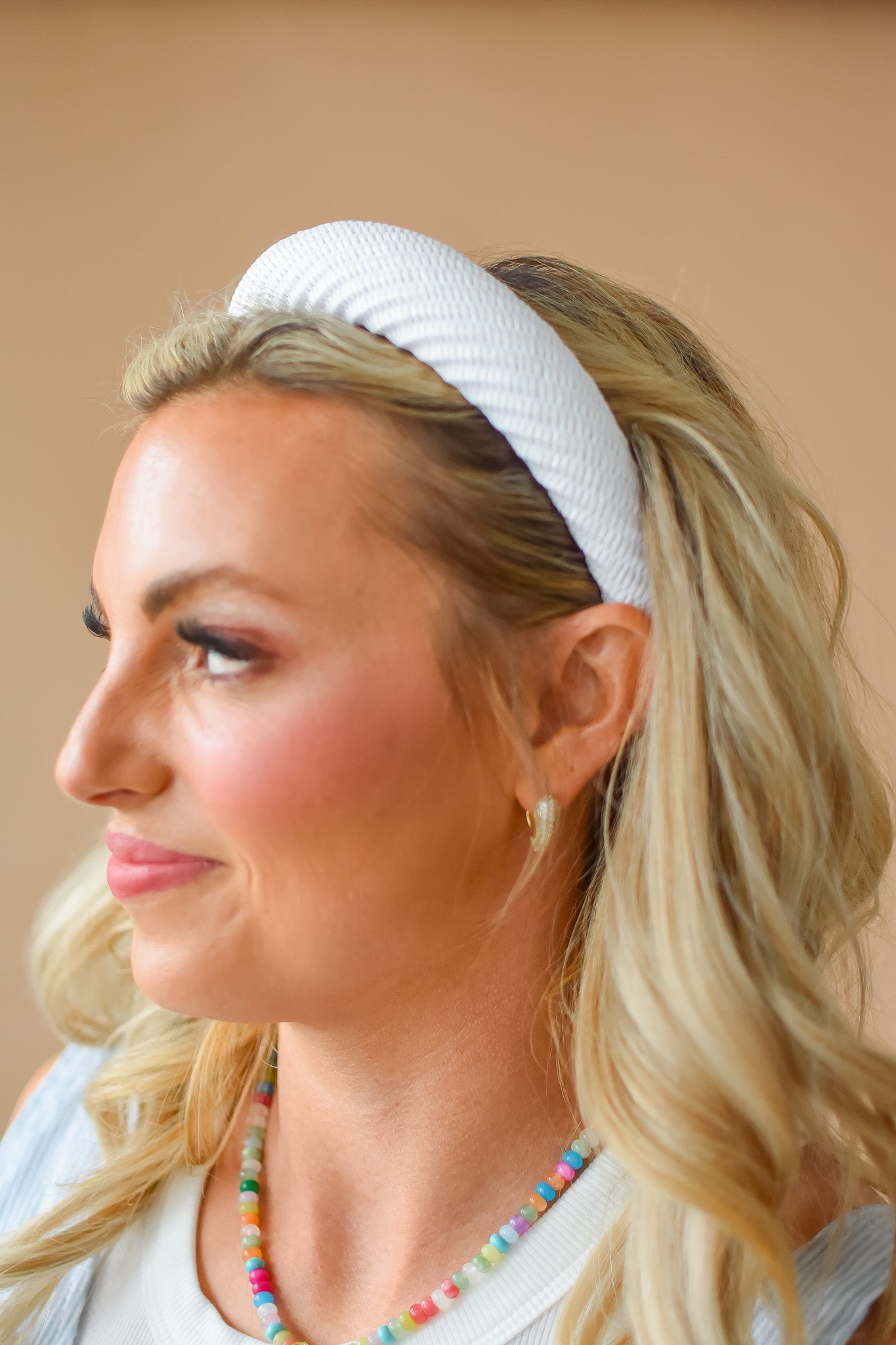 Layla White Rattan Headband