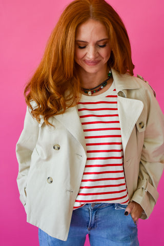 Elizabeth Cropped Trench Jacket