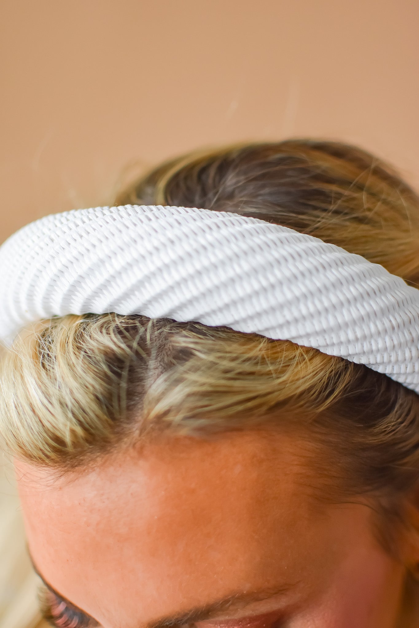 Layla White Rattan Headband