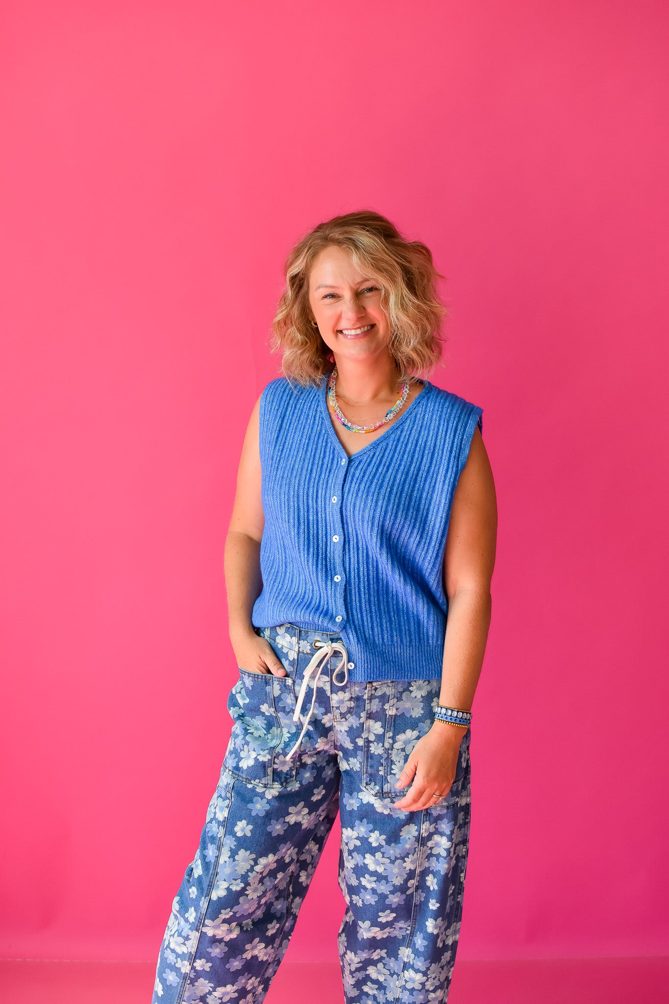 Candace Floral Barrel Jeans