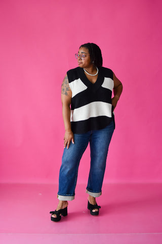 Jill Stripe Sweater Vest