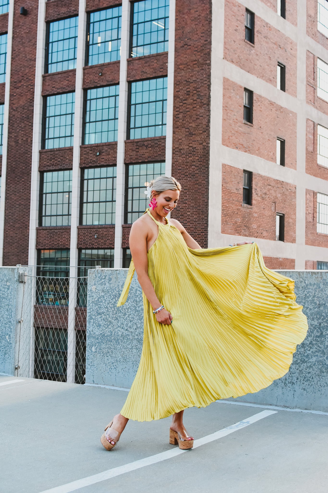 Serena Pleated Maxi Dress
