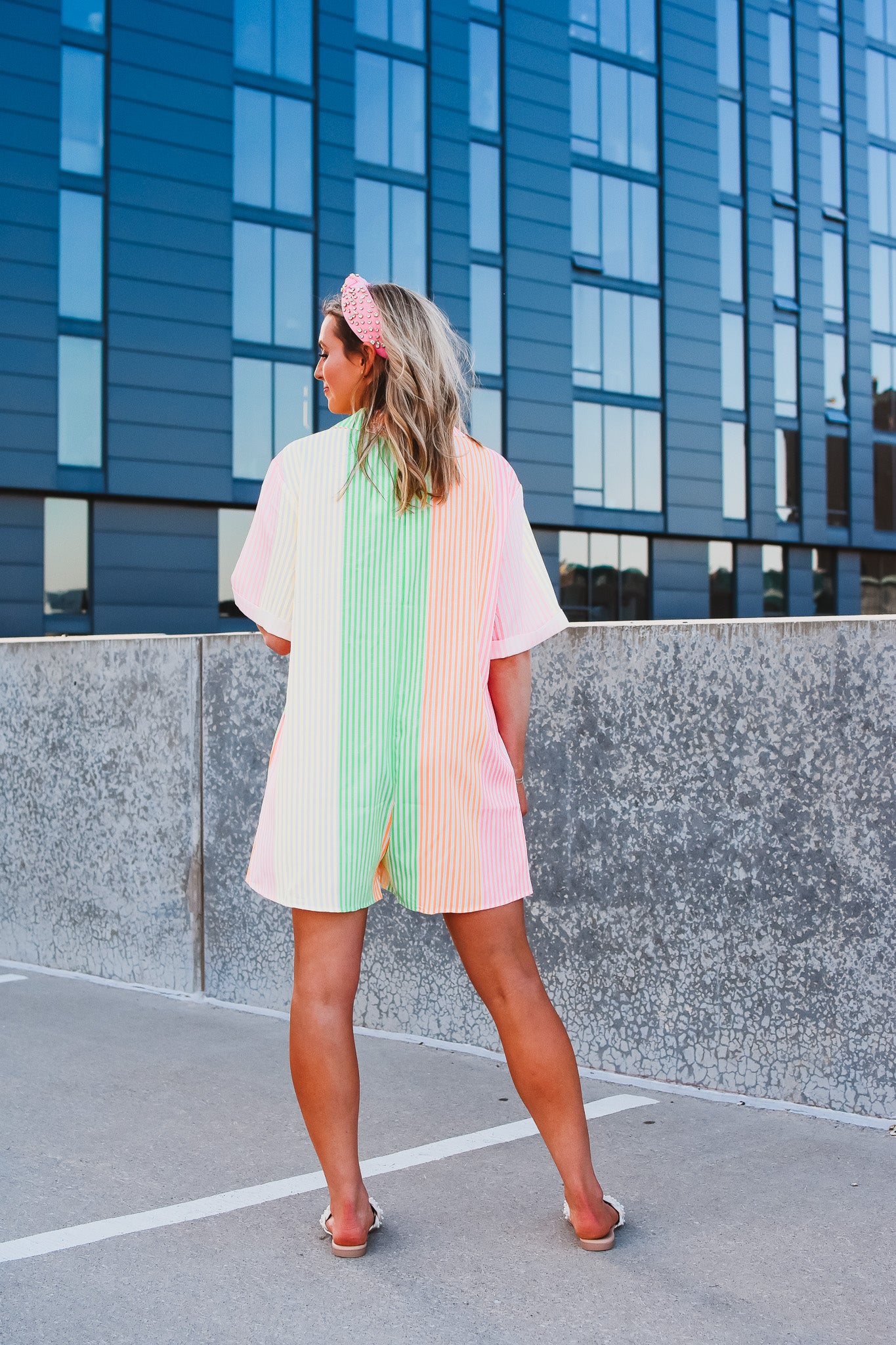 Crystal Striped Romper