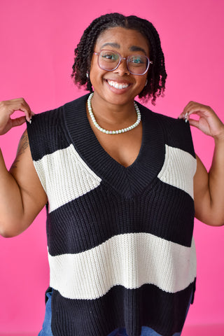 Jill Stripe Sweater Vest