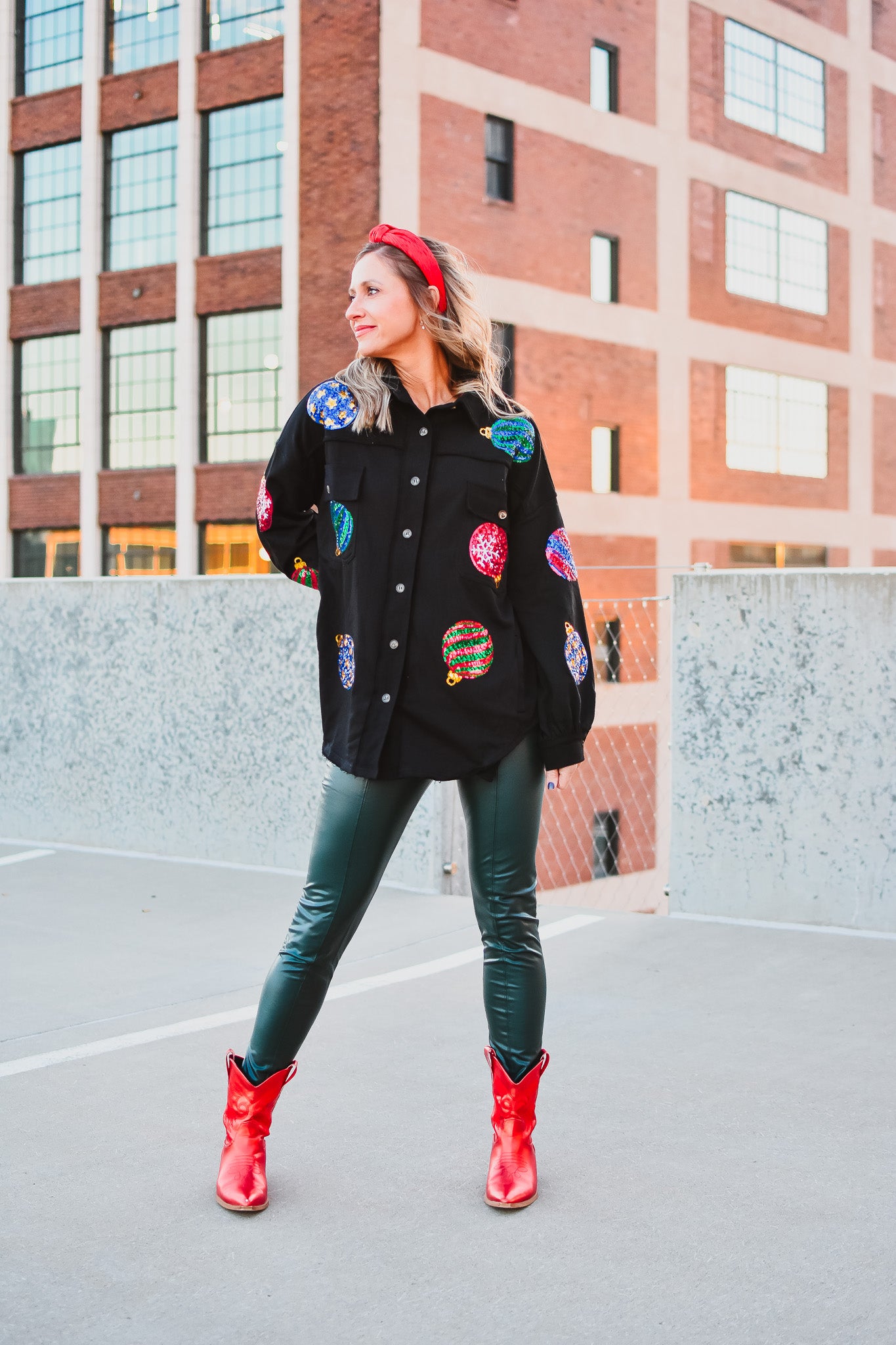 Sequin Ornament Shacket