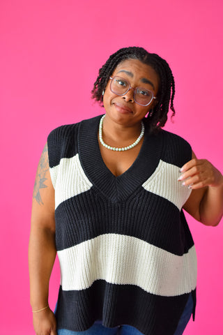 Jill Stripe Sweater Vest