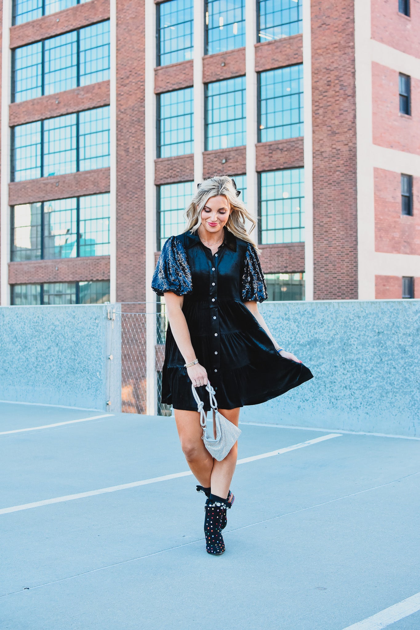 Jolie Velvet Sparkly Dress