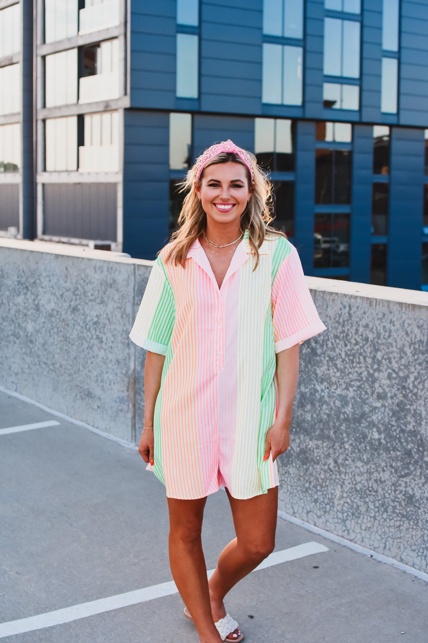 Crystal Striped Romper