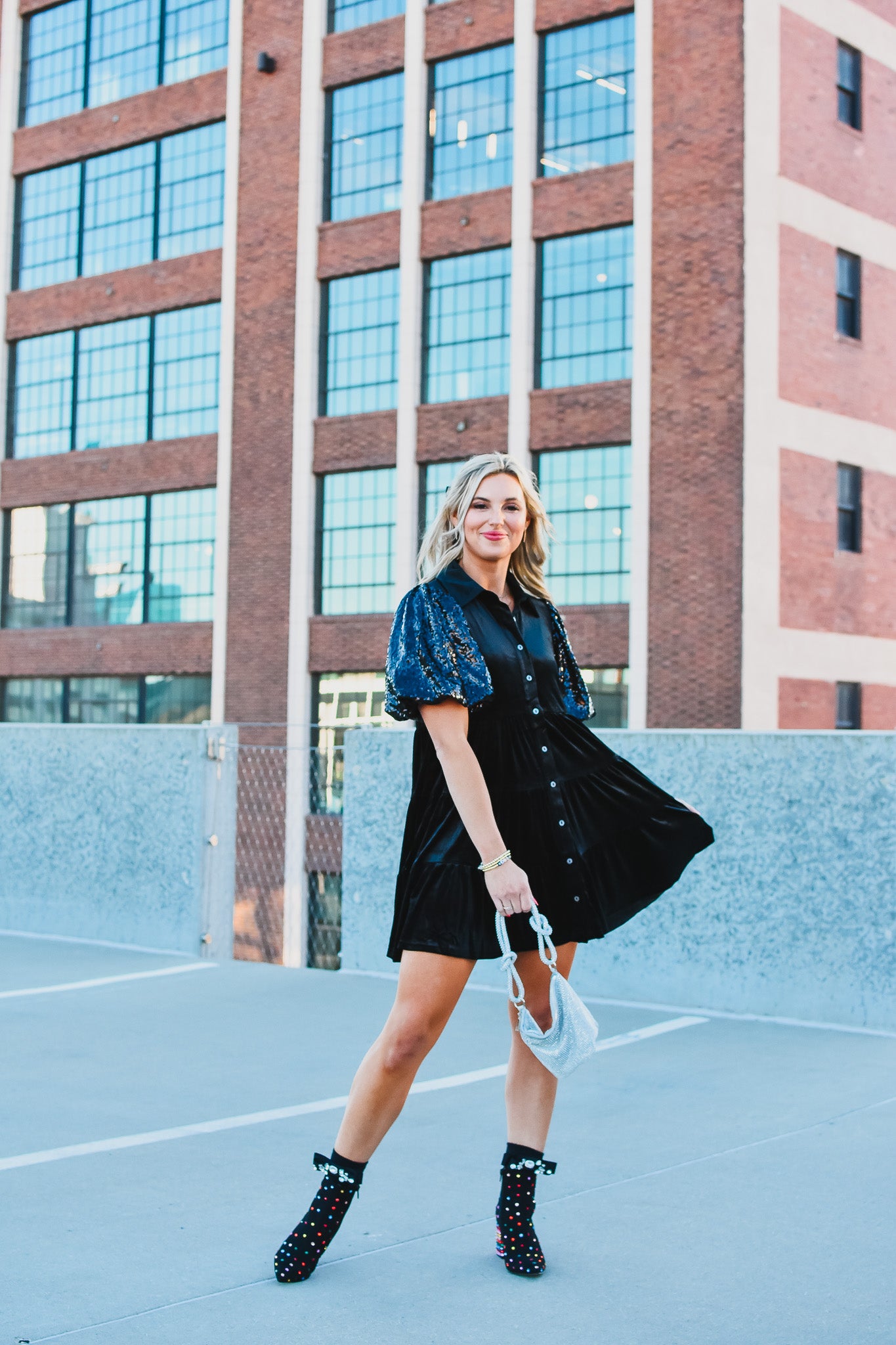 Jolie Velvet Sparkly Dress