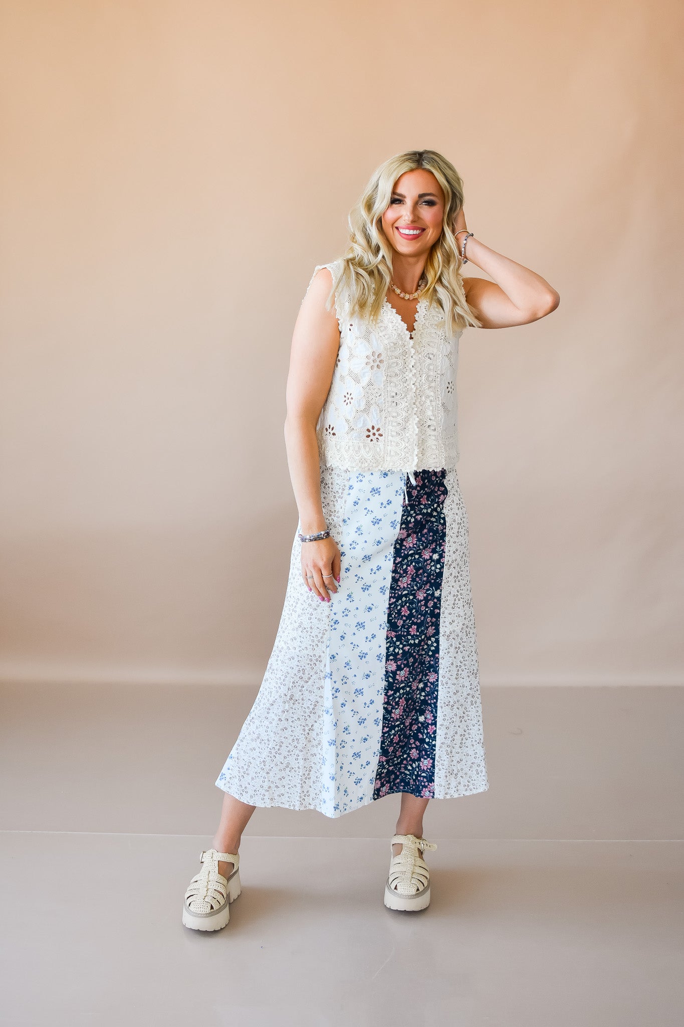 Laura Floral Midi Skirt