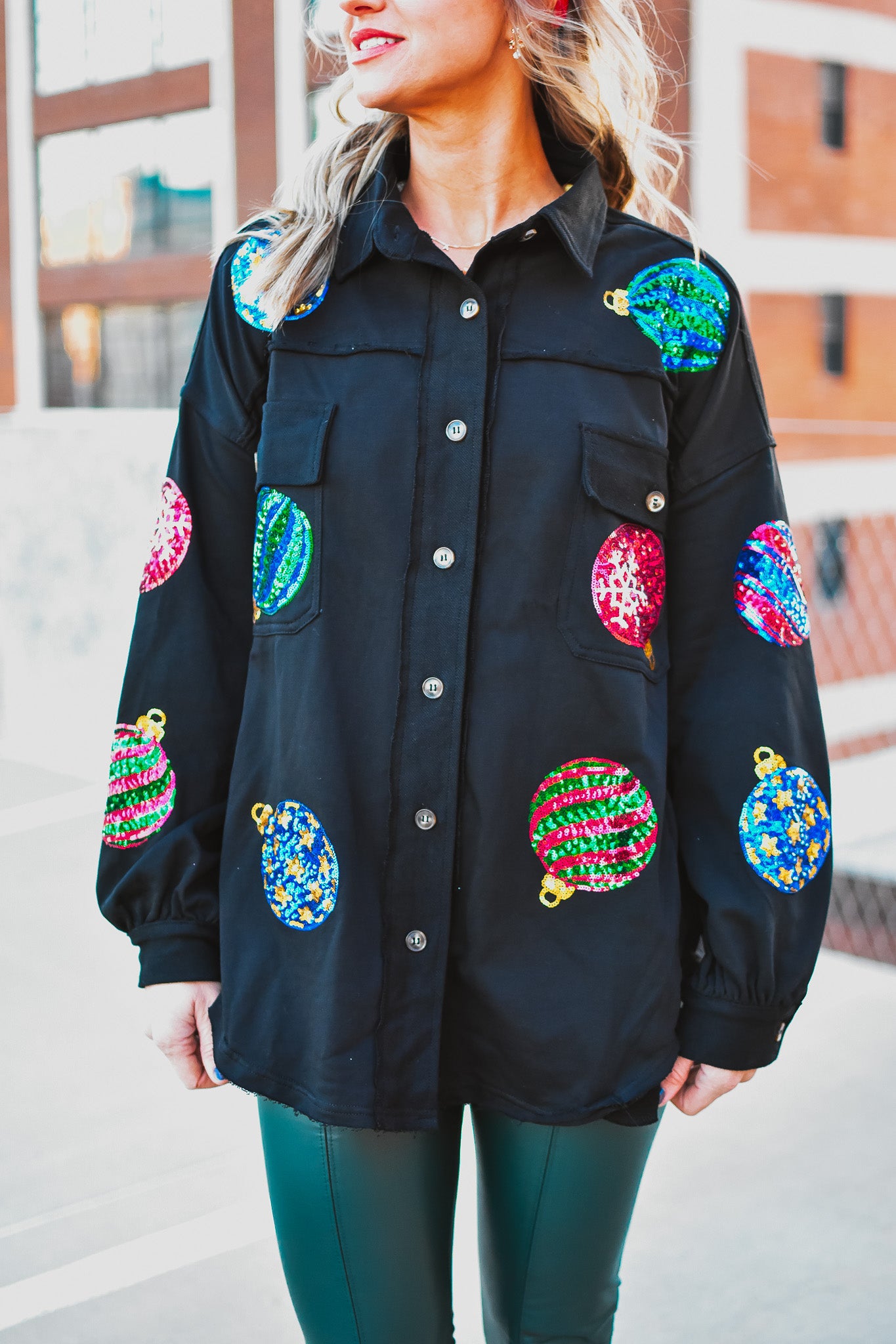 Sequin Ornament Shacket