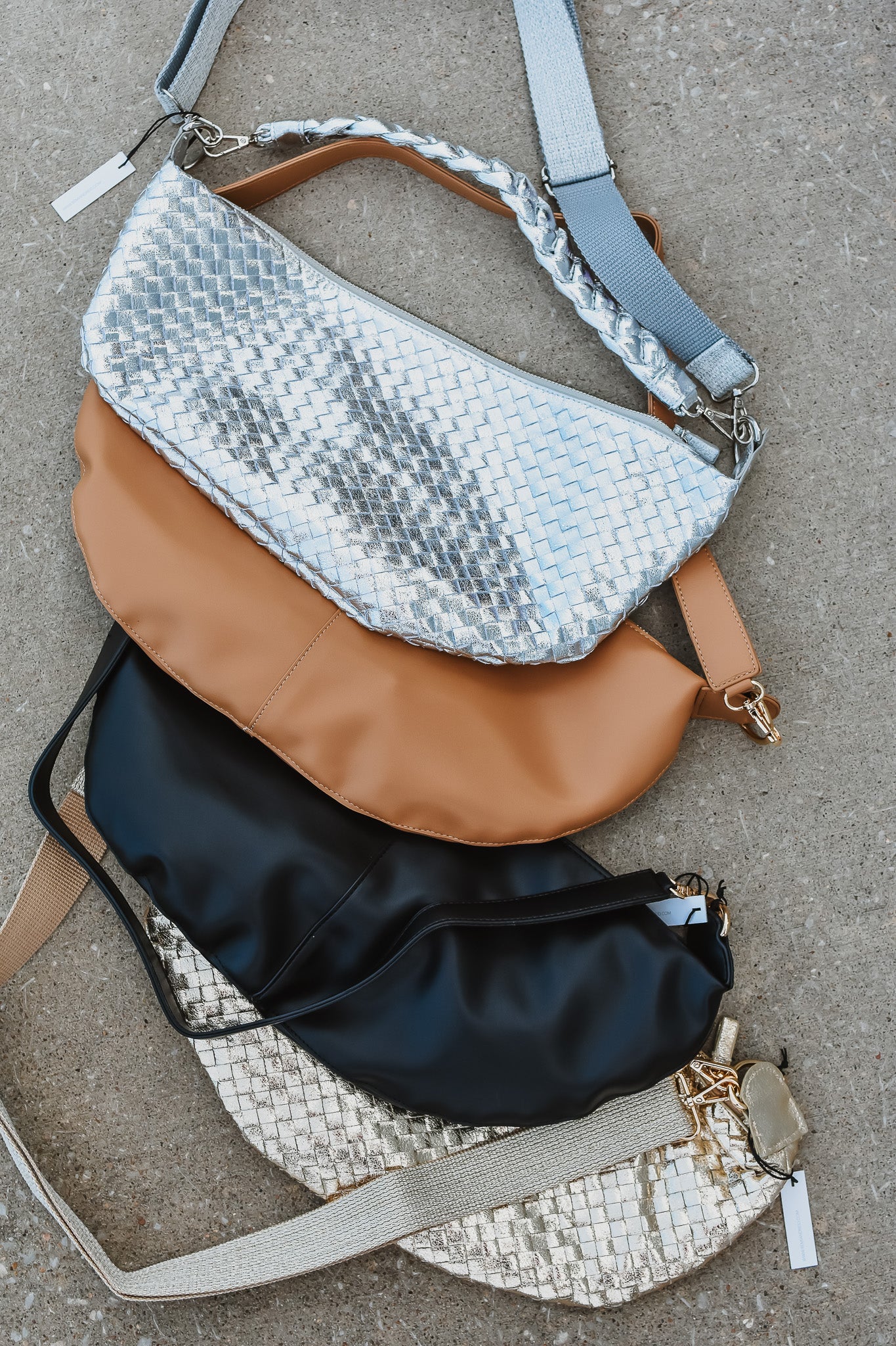 Metallic Market Bum Bag in Black
