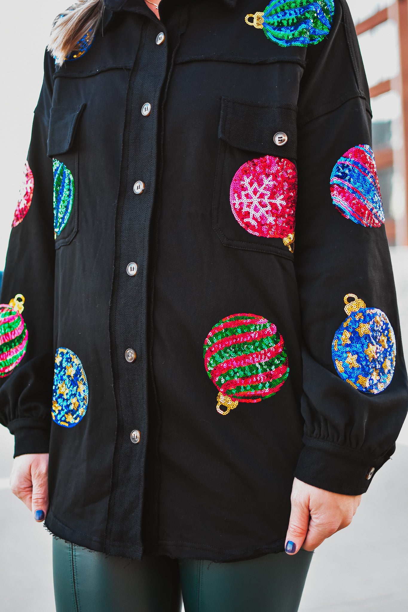 Sequin Ornament Shacket