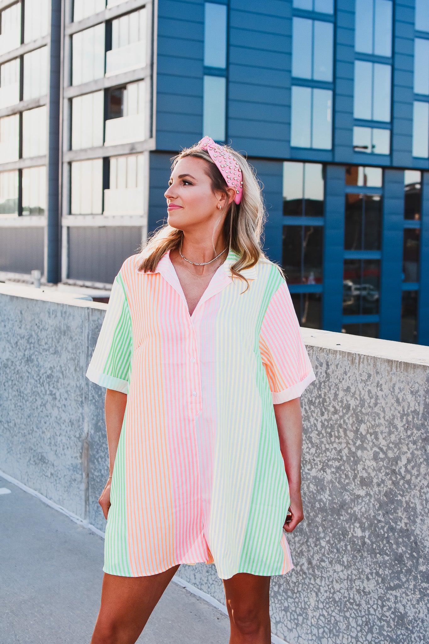 Crystal Striped Romper