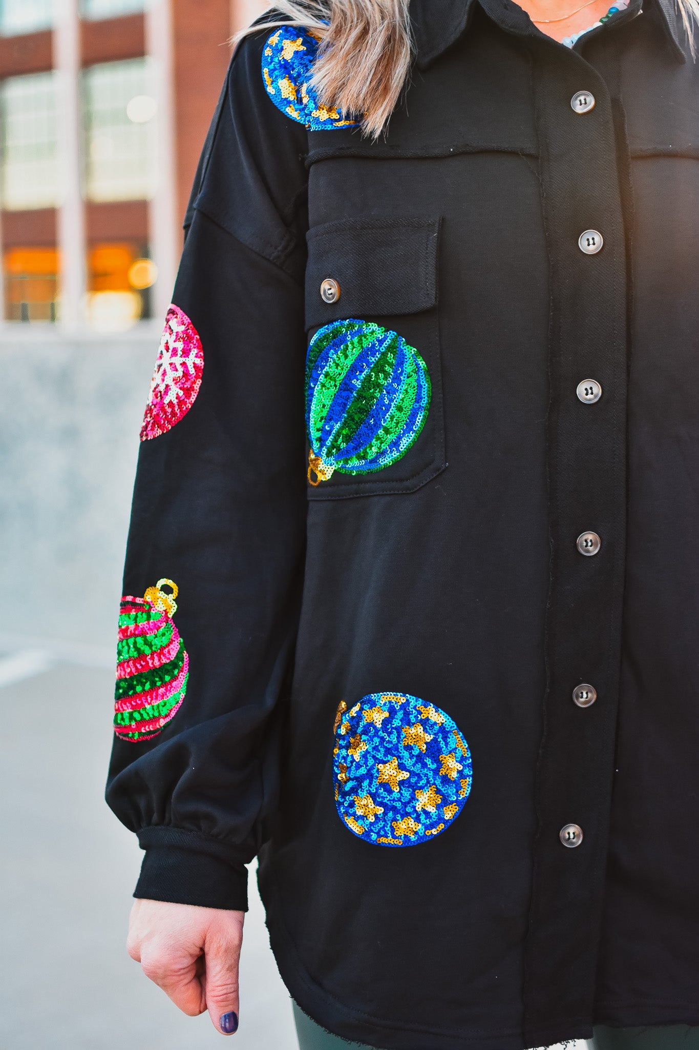 Sequin Ornament Shacket