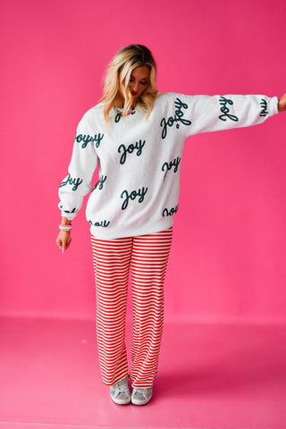 Joy Stitched Fleece Sweatshirt