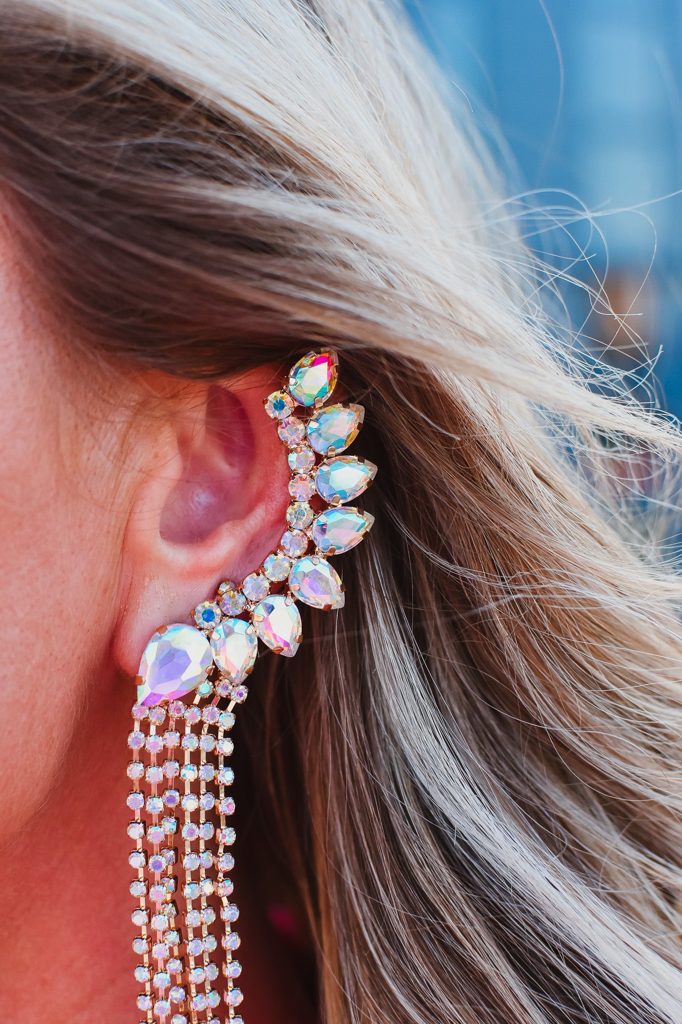 Rhinestone Tassel Fringe Ear Crawlers - RESTOCK
