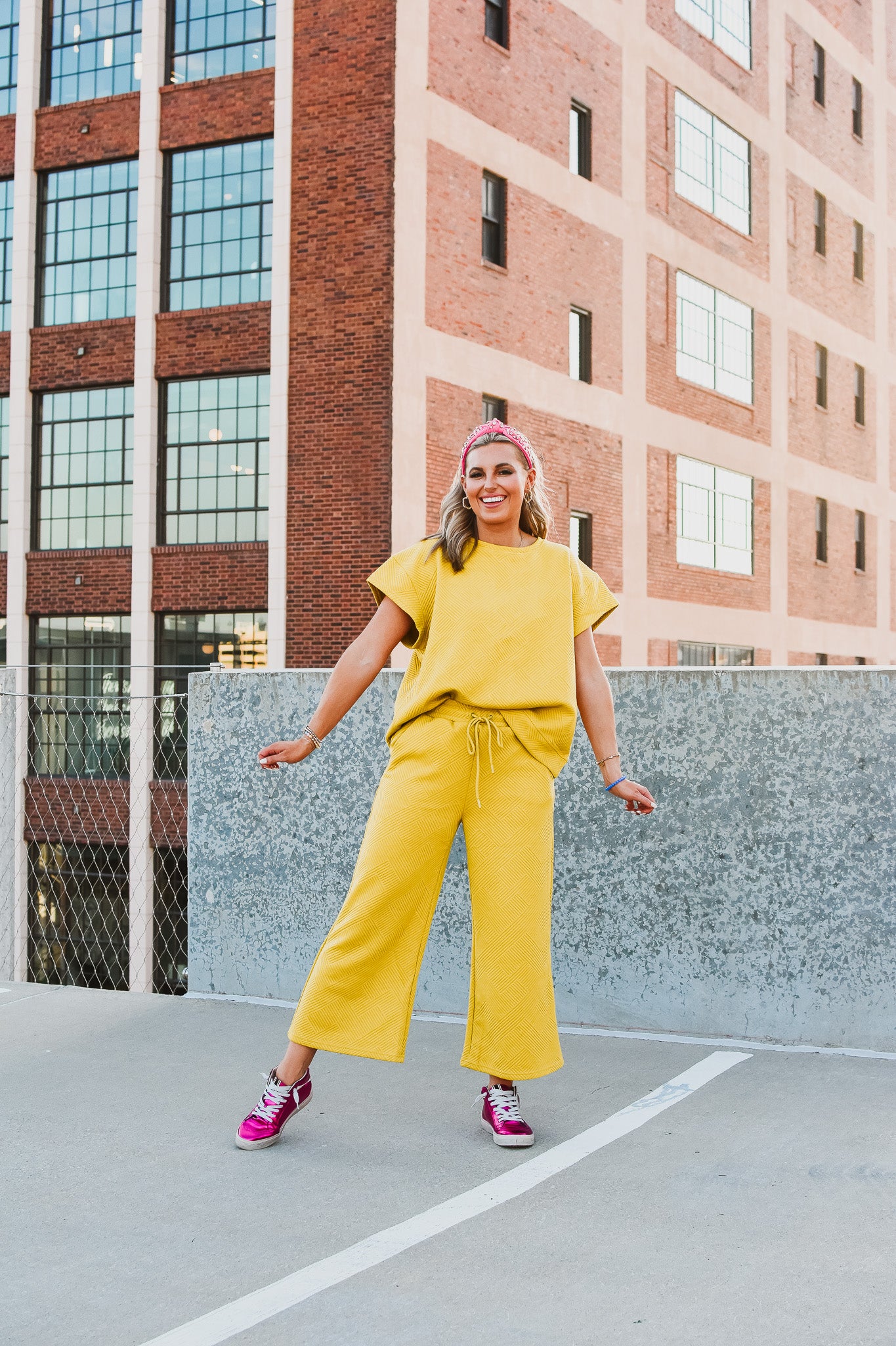 Delanie Top in Mustard Green