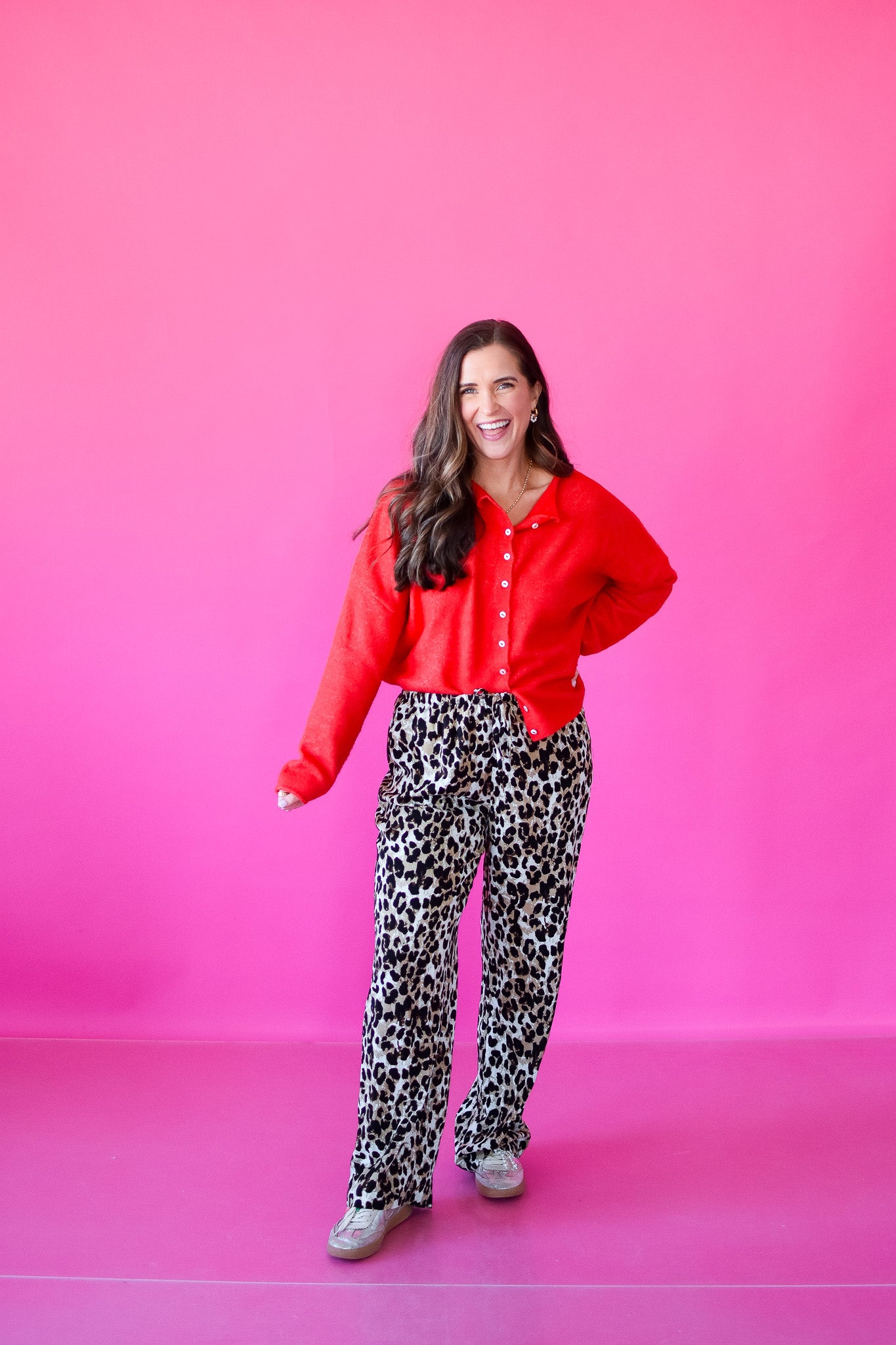 Piper Cardigan in Red