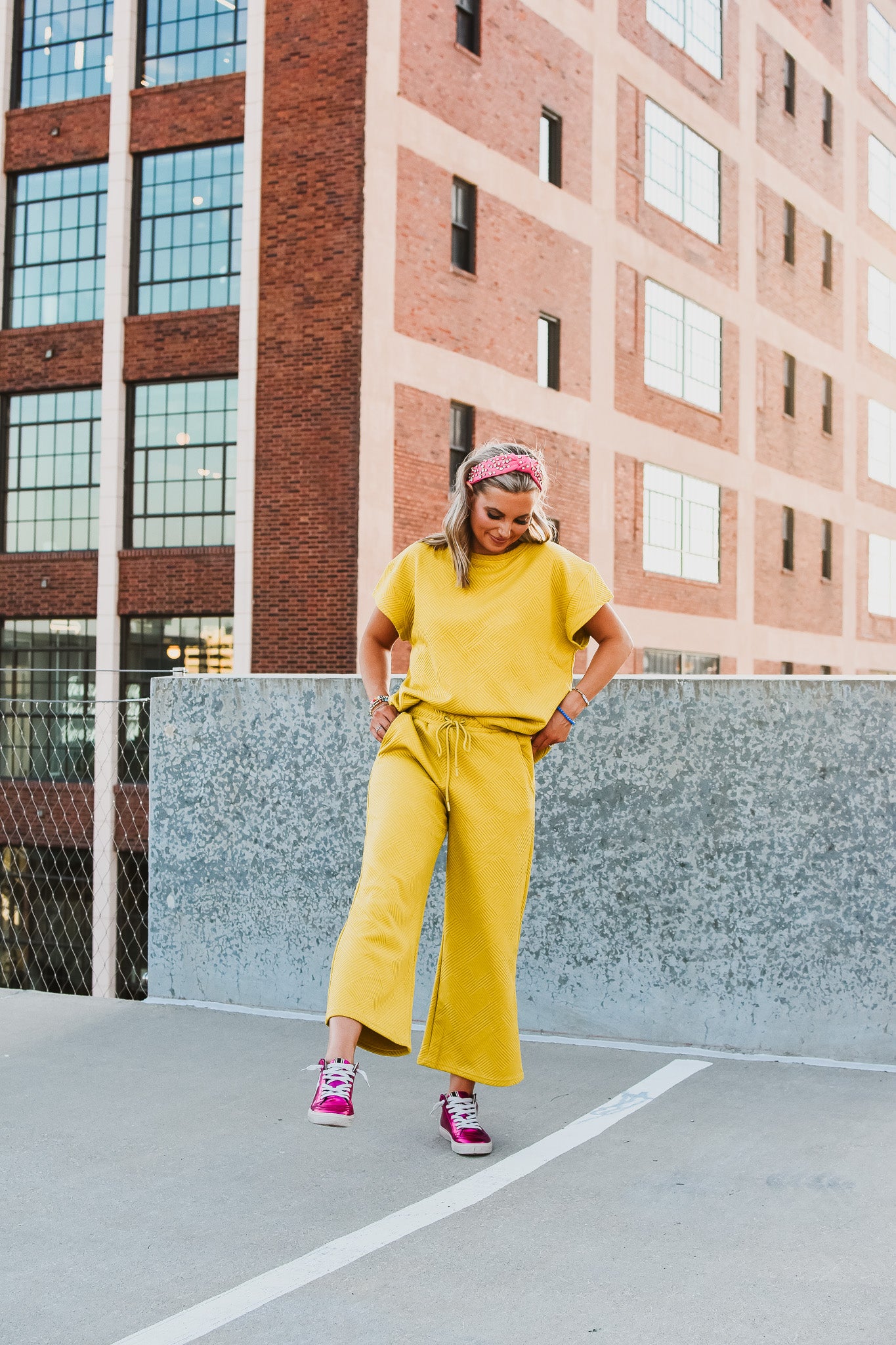 Delanie Top in Mustard Green