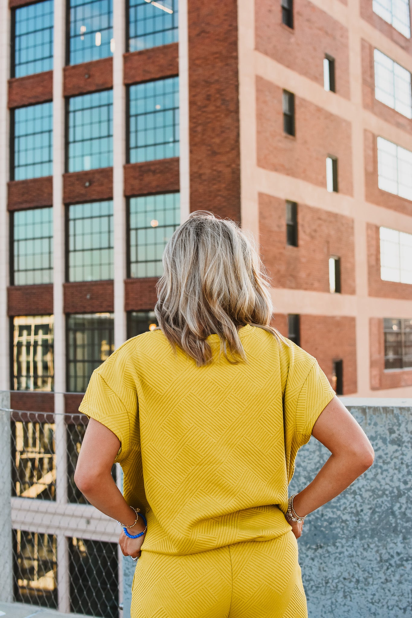 Delanie Top in Mustard Green